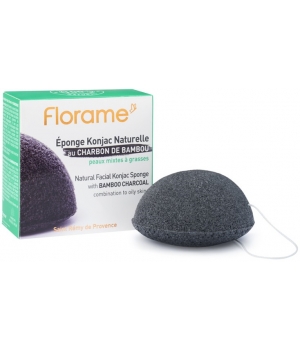 Florame Eponge Konjac Naturelle au Charbon de Bambou