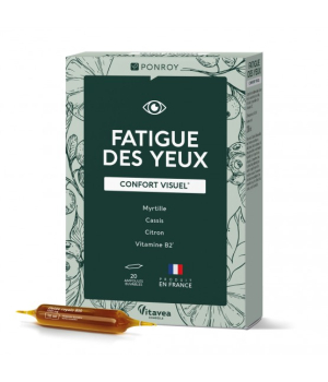 Yves Ponroy Fatigue des Yeux Myrtille Cassis et Citron 20 ampoules de 10ml