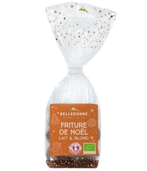 Belledonne Chocolatier Friture de Noël au chocolat au lait et blond 120g