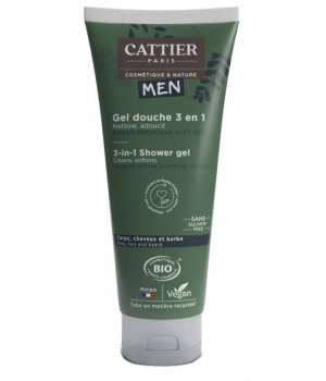 Cattier Gel douche 3 en 1 Homme 200ml