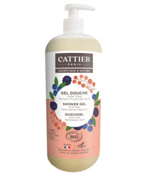 Cattier Gel douche Aloe vera Parfum Fruits des bois 1L