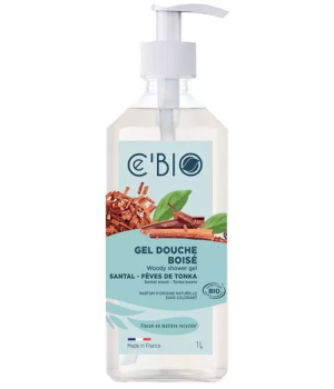 Ce'bio Gel douche Boisé Santal et Fêves de Tonka 1L