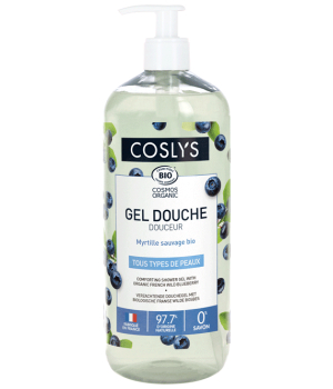 Coslys Gel douche douceur Myrtille sauvage 1L