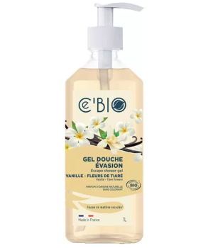 Ce'bio Gel douche Evasion Vanille et Fleurs de Tiaré 1L
