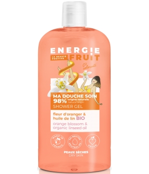 Energie Fruit Gel Douche soin Fleur d'Oranger Huile de Lin 500ml