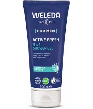 Weleda Gel douche homme 3 en 1 Active Fresh 200ml