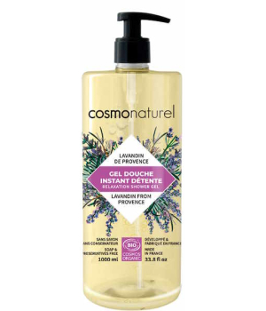 Cosmo Naturel Gel douche Instant Détente bio Lavandin de Provence 1L