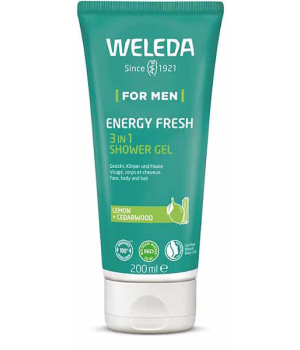 Weleda Gel Douche Men 3 en 1 Energy Fresh pour Homme 200ml