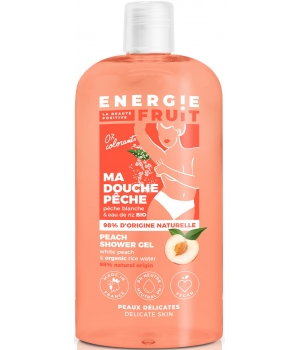 Energie Fruit Gel Douche PH neutre Pêche Blanche et Eau de Riz 500ml