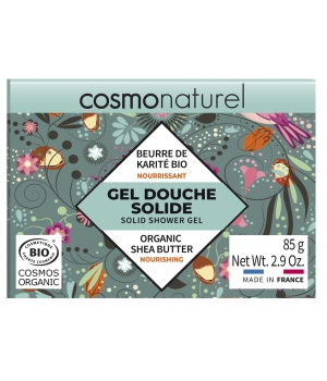 Cosmo Naturel Gel douche solide au beurre de karité bio 85g