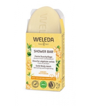 Weleda Gel douche végétale solide Ginger Petitgrain 75g