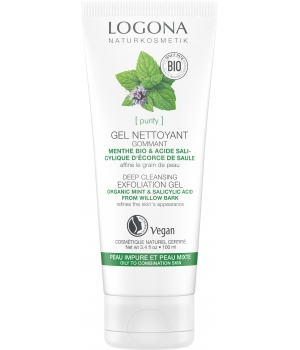 Logona Gel gommant menthe bio et acide salicylique 100ml