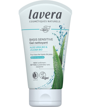 Lavera Gel nettoyant visage Aloe Vera bio et Jojoba BASIS 125ml