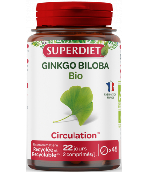 Anti-Gaspi Ginkgo Biloba Bio 45 comprimés Super Diet