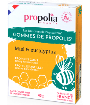 Propolia Gommes de Propolis Miel Eucalyptus Sachet de 45g sous étui