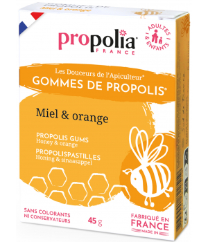 Propolia Gommes de Propolis Miel Orange sachet de 45g sous étui