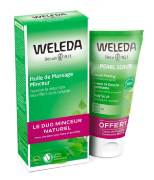 Weleda Huile de massage minceur 200ml + crème de douche gommante 150ml offerte