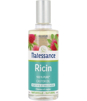 Natessance Huile de Ricin Cheveux et Ongles naturelle 50ml
