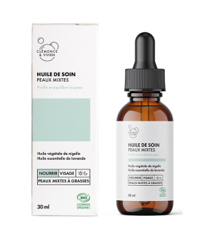 Clemence et Vivien Huile de soin peaux mixtes 30ml