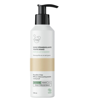 Clemence et Vivien Huile démaquillante Toute Douce Parfum Lait d'amande 150ml