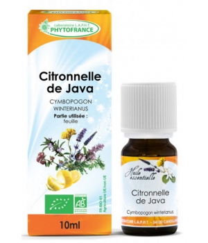 Phytofrance Huile essentielle de citronnelle BIO 10ml