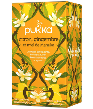 Pukka Infusion Citron Gingembre Miel de Manuka 20 infusettes