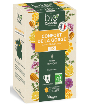 Bio Conseils Infusion Confort de la gorge 20 sachets 18.2g