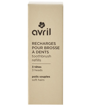 Avril Kit de 3 têtes de brosse à dents poils souples