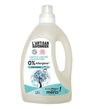 L Artisan Savonnier Entretien Lessive liquide concentrée 0% allergène 1.5L
