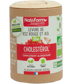 Nat et Form Levure de riz rouge et ail bio 90 gélules