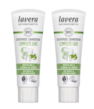 Lavera Lot de 2 Dentifrice complete care menthe au fluor 2 x 75ml