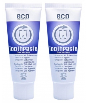 Eco Cosmetics Lot de 2 Dentifrice fraîcheur et soin à la Nigelle 2 x 75ml