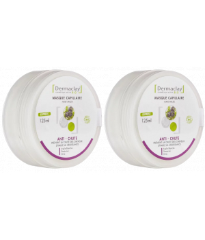 Dermaclay  Lot de 2 Masque capillaire anti chute 2 x 125ml
