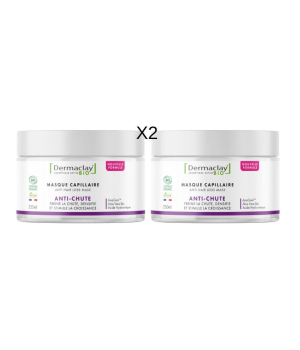 Dermaclay  Lot de 2 Masque capillaire anti chute 2 x 250ml