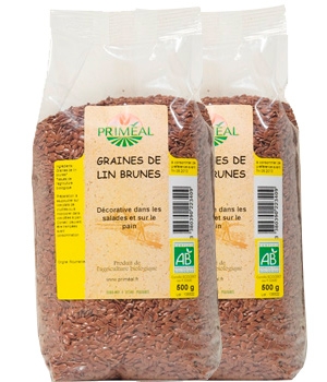 GRAINES DE LIN BRUN 250G - Priméal