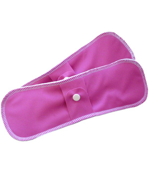 Lulu Nature Lot de 2 serviettes lavables Nuit Coton bio Framboise