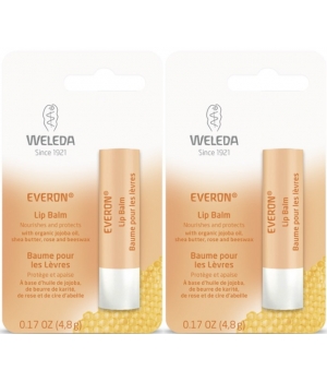 Weleda Lot de 2 Soin des lèvres Everon riche en cires naturelles 2 x 4gr