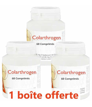 Monapharm Lot de 3 Colarthrogen Collagène marin Acide hyaluronique 3x60 comprimés