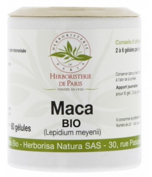 Herboristerie De Paris Maca Racine Bio 500mg 60 gélules