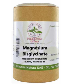 Herboristerie De Paris Magnésium Bisglycinate taurine vitamine B6 120 gélules