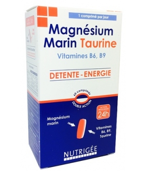 Nutrigee Magnésium Marin Taurine 60 comprimés bicouches