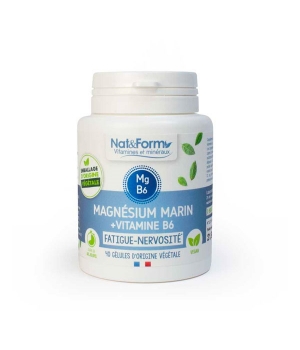 Nat et Form Magnésium marin Vitamine B6 40 gélules 21,9g
