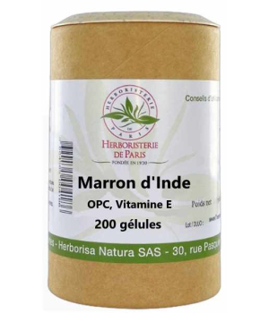 Herboristerie De Paris Marronnier d'Inde OPC Vitamine E 200 Gélules