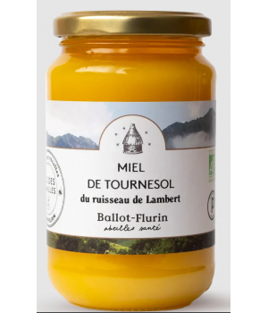Ballot Flurin Miel de Tournesol bio du ruisseau de Lambert 480g