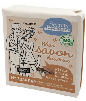 Secrets De Provence Mon savon douceur argile rouge parfum Bois de Provence 100g
