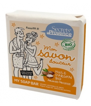 Secrets De Provence Mon savon douceur huile d'argan parfum Amande Noisette 100g