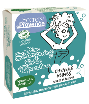 Secrets De Provence Mon shampoing solide réparateur pour Cheveux Abîmés et Ternes 85g
