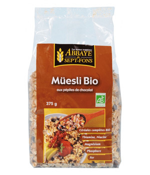Abbaye de Sept Fons Muesli aux pépites de Chocolat 375g