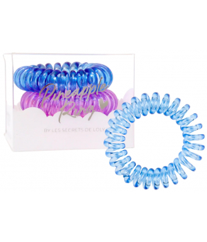 Les Secrets De Loly Set de 3 élastiques Pineapple ring blue