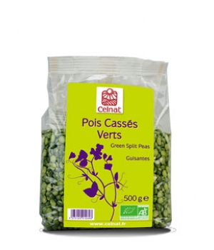 Celnat Pois Cassés Verts Bio 500g